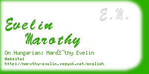 evelin marothy business card
