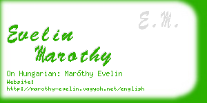 evelin marothy business card